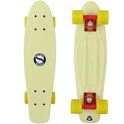 Plastový skateboard Shock lt. yellow/orange/yellow